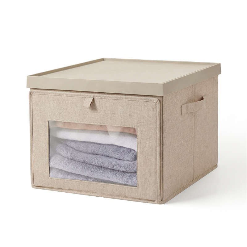 Plastic Lid Front Open Foldable Box-L