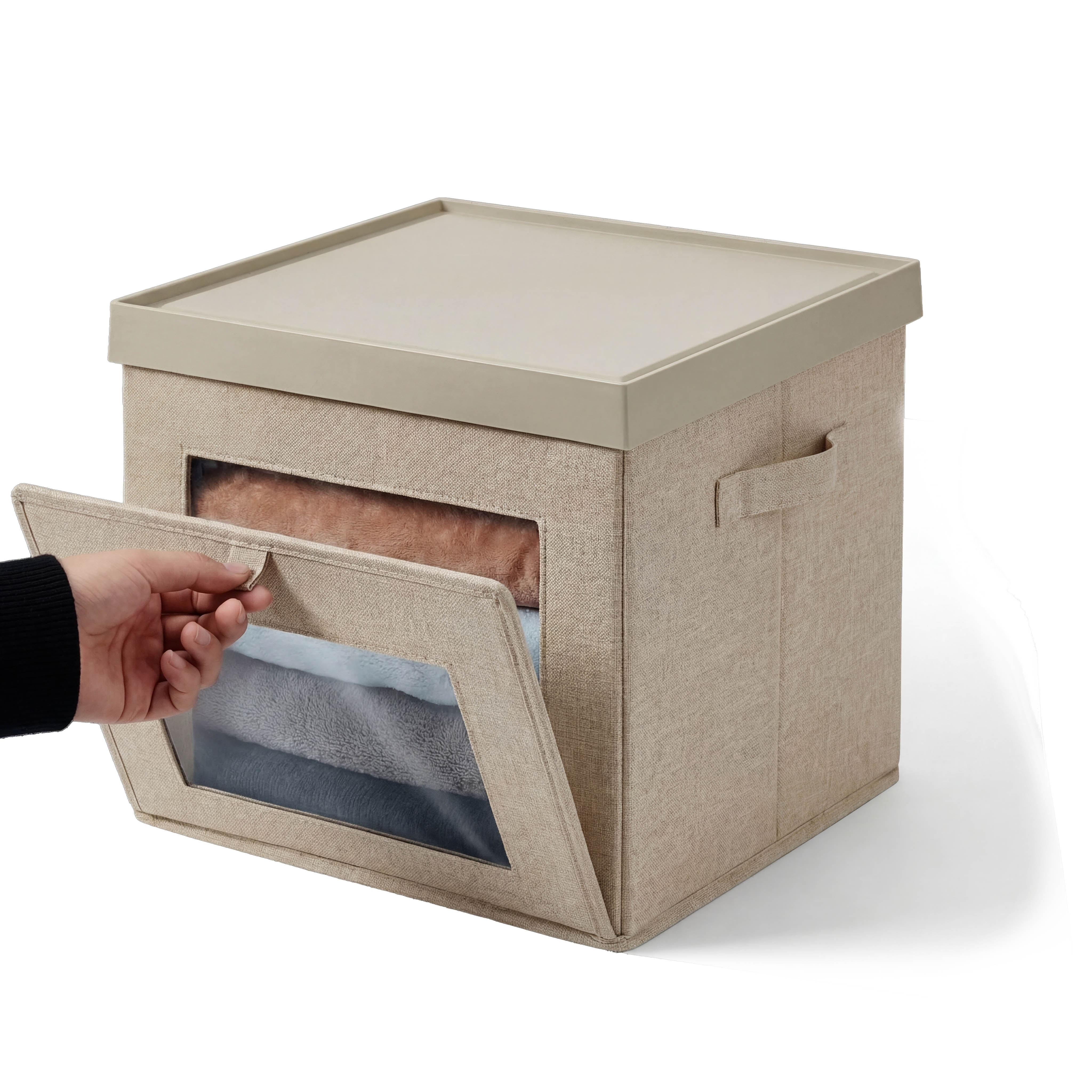 Plastic Lid Front Open Foldable Box-M