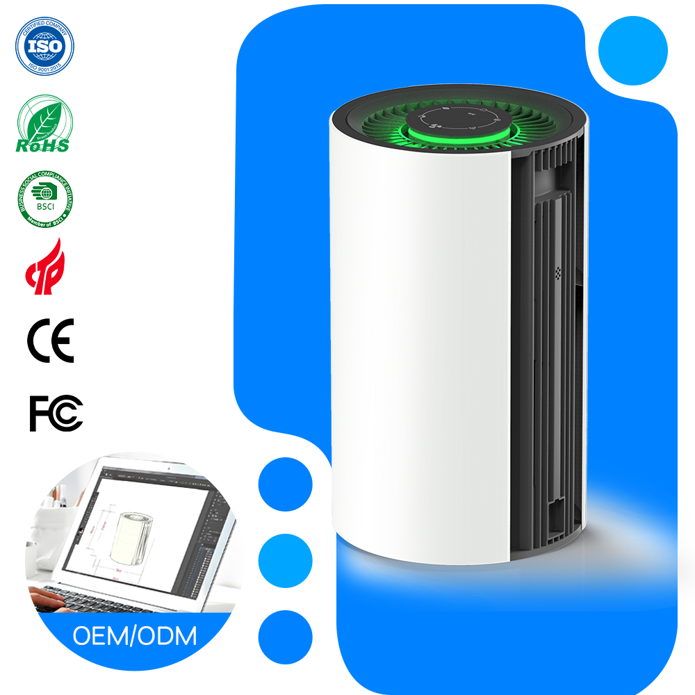 Home Air Purifier with UV LED Sterilization, Negative Ion, Aromatherapy, Remote Control, Quiet Sleep Mode for Dust PM2.5 Odor Removal
