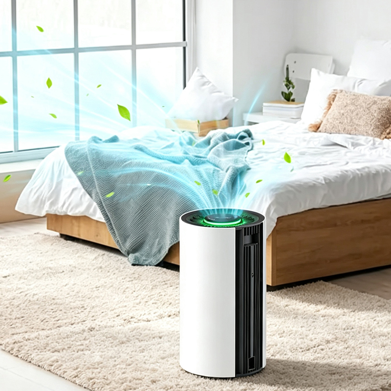 Home Air Purifier with UV LED Sterilization, Negative Ion, Aromatherapy, Remote Control, Quiet Sleep Mode for Dust PM2.5 Odor Removal
