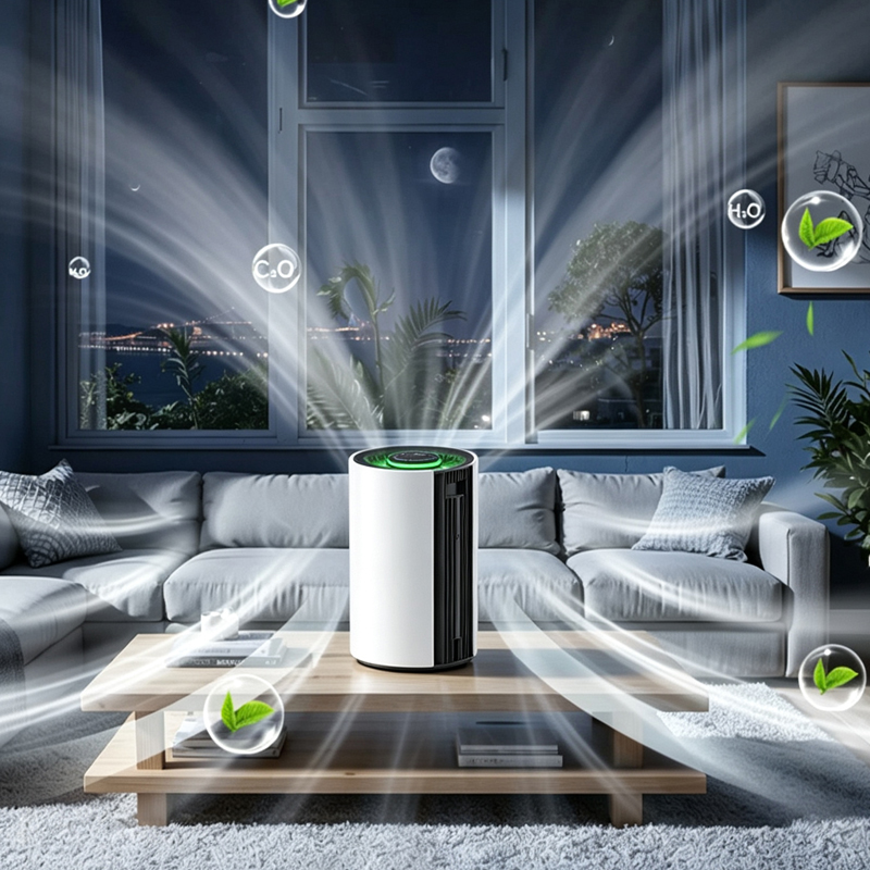 Home Air Purifier with UV LED Sterilization, Negative Ion, Aromatherapy, Remote Control, Quiet Sleep Mode for Dust PM2.5 Odor Removal
