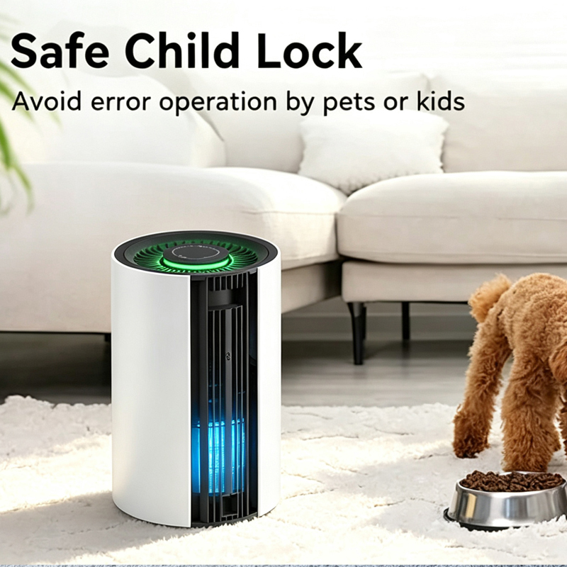 Home Air Purifier with UV LED Sterilization, Negative Ion, Aromatherapy, Remote Control, Quiet Sleep Mode for Dust PM2.5 Odor Removal
