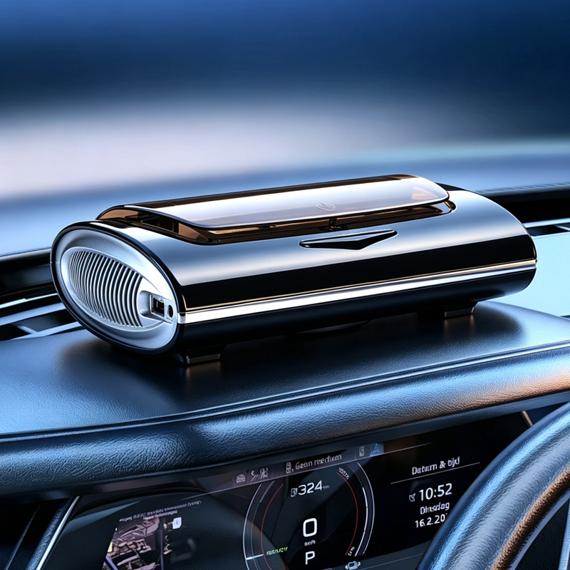 Car Air Purifier DC12V with 254 UVC Sterilization, Negative Ion, Aromatherapy & USB Charging for Vehicle
