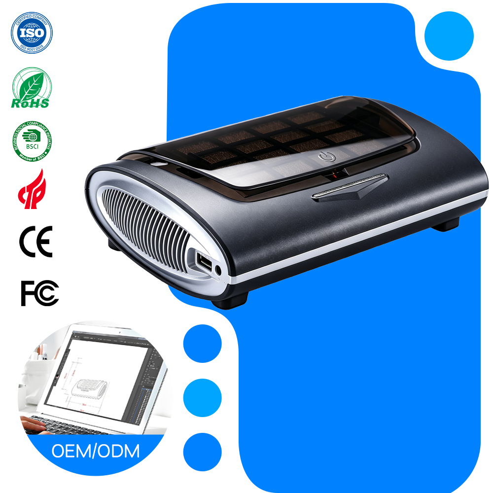 Car Air Purifier DC12V with 254 UVC Sterilization, Negative Ion, Aromatherapy & USB Charging for Vehicle
