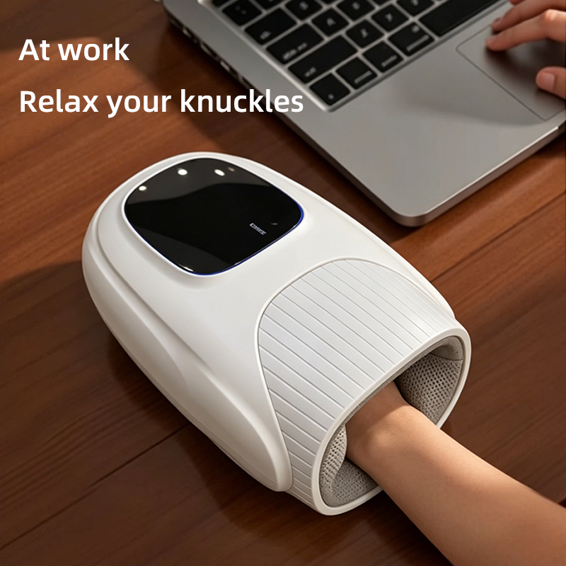 China Manufacturer Hand Massager with 3/4 Chamber Airbags, Silicone Nodes Deep Kneading, Constant Temperature Heating, Private Label ODM OEM Hand Massage Device for Global Retailers, Amazon Sellers & Large Distributors