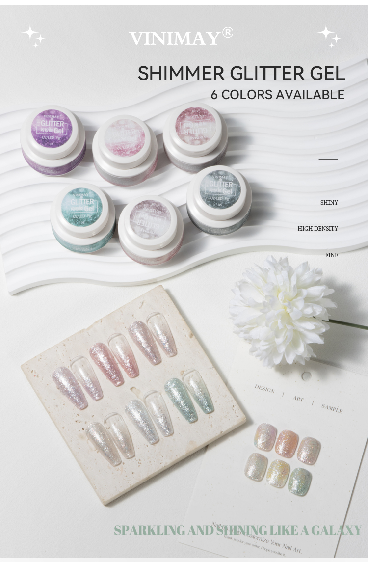 High Density Shiny Glitter Flash Gel Polish Private Label 6 Colors Reflective Shimmer Glitter Gel in Jar (2).jpg