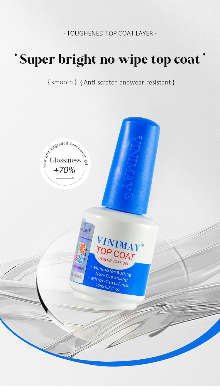 Vinimay Hot Sale Sealant Primer Easy Soak Off UV Gel Polish long lasting Base And Top Coat Gel Nail Polish Wholesale factory