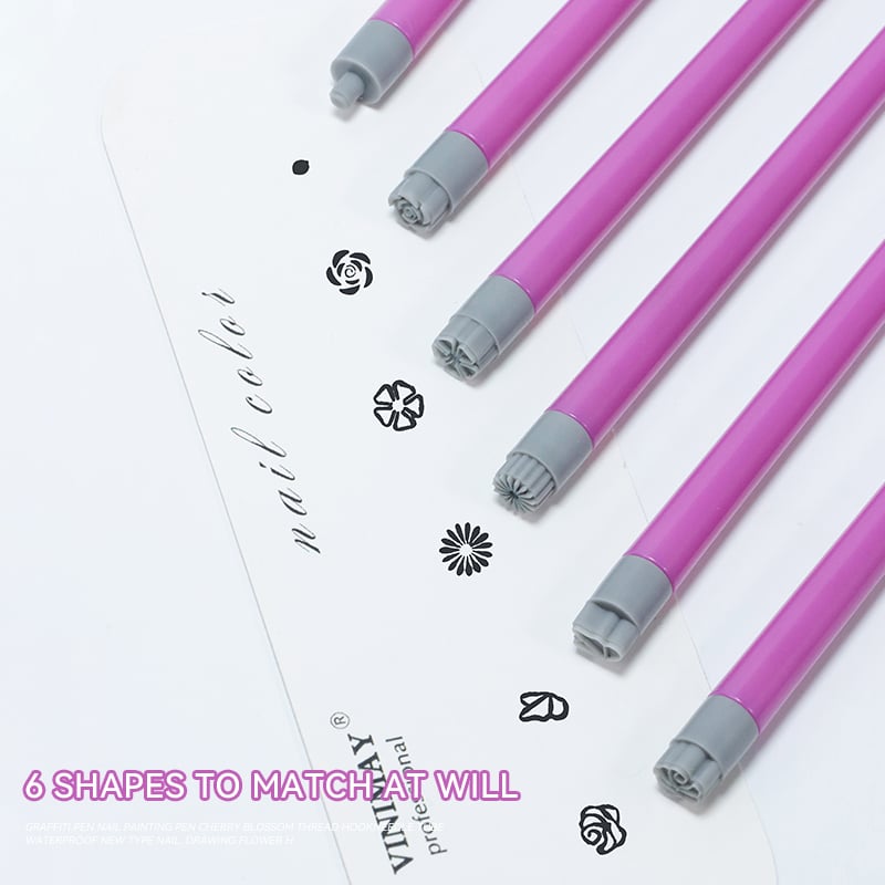 مجموعة قلم Vinimay 6 PCS للفن الأظافر