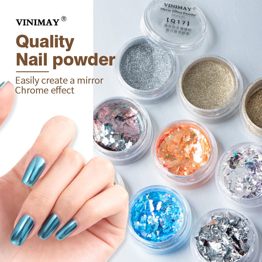 Vinimay 48色 クロームネイルパウダーセット 3種類のスタイル付き