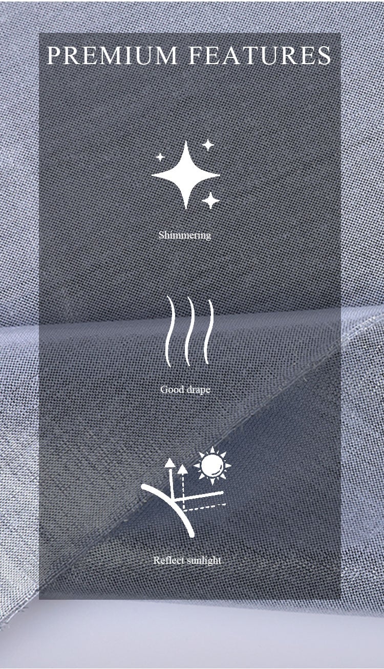 Premium features of lurex glitter fabric: shimmering effect, good drape, and sunlight reflection.