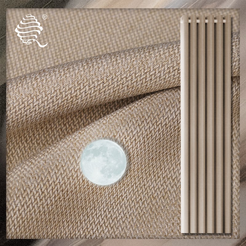 Brocade Imitation Linen Blackout Fabric | Curtain Supplier