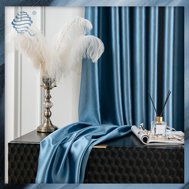 brocade Jacquard checked blackout curtain fabric