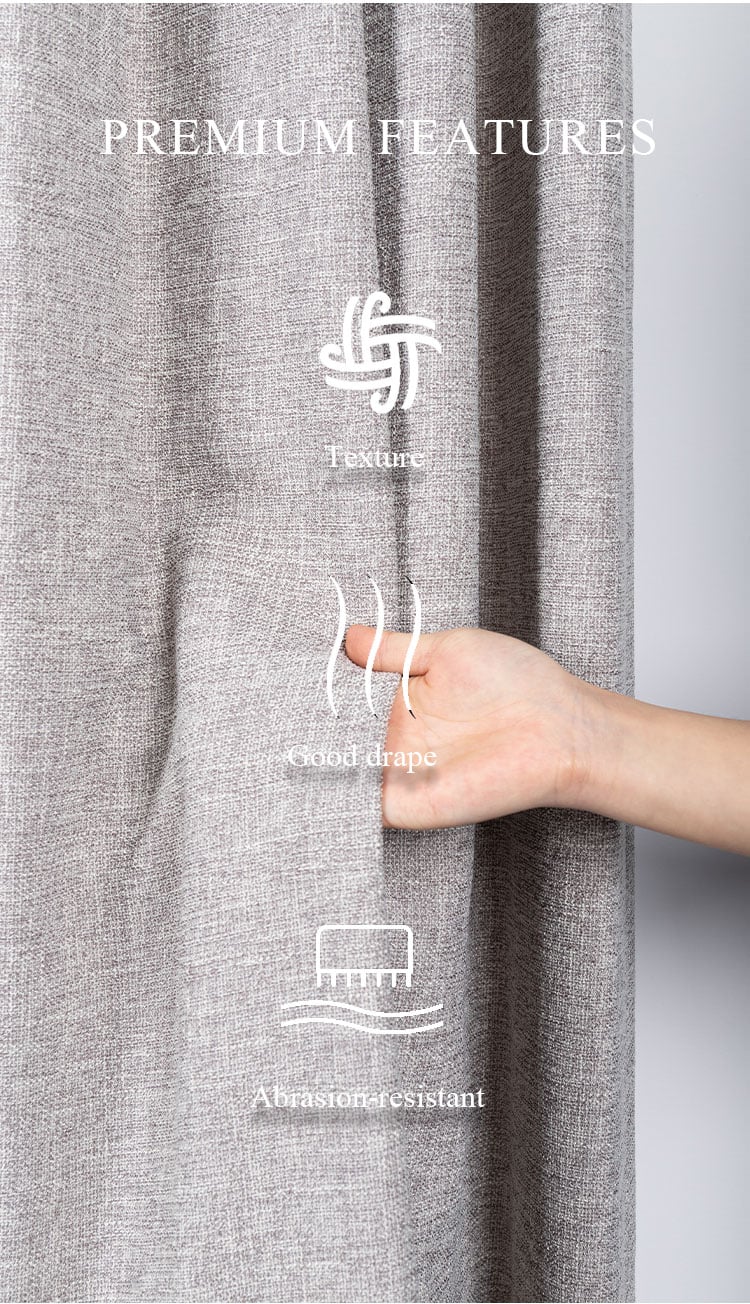 Premium features of C012 heavy-slub fabric: textured surface, good drape, abrasion resistant.