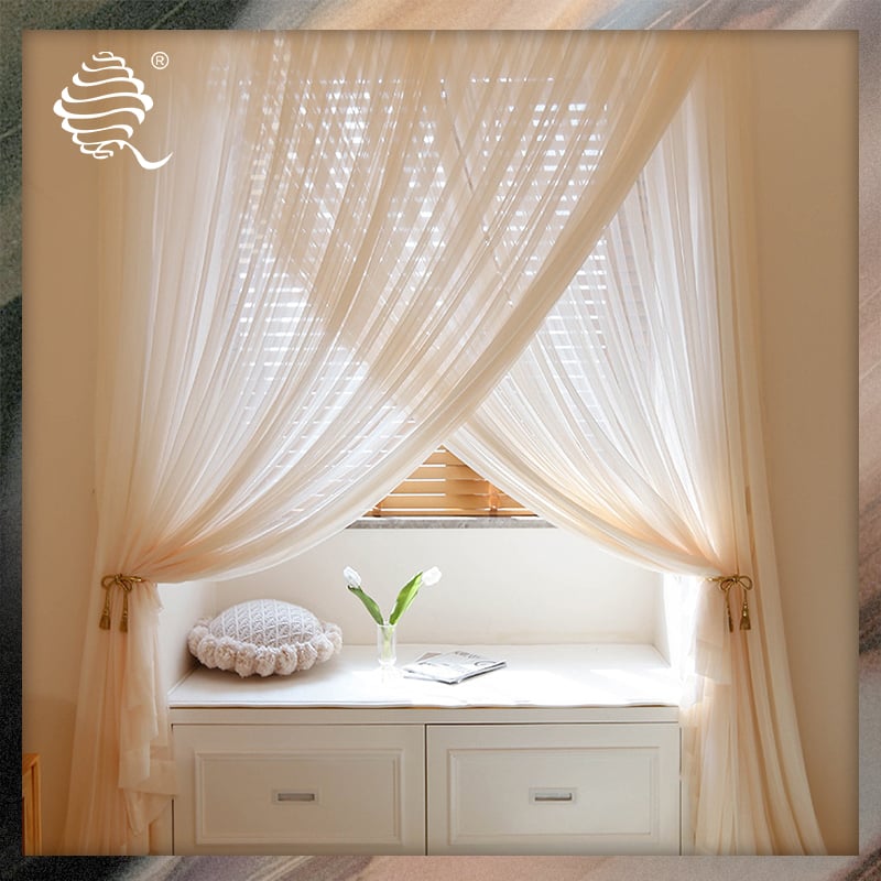 Girl Wind fantastic Sheer curtain fabric for Bedroom, living room, balcony