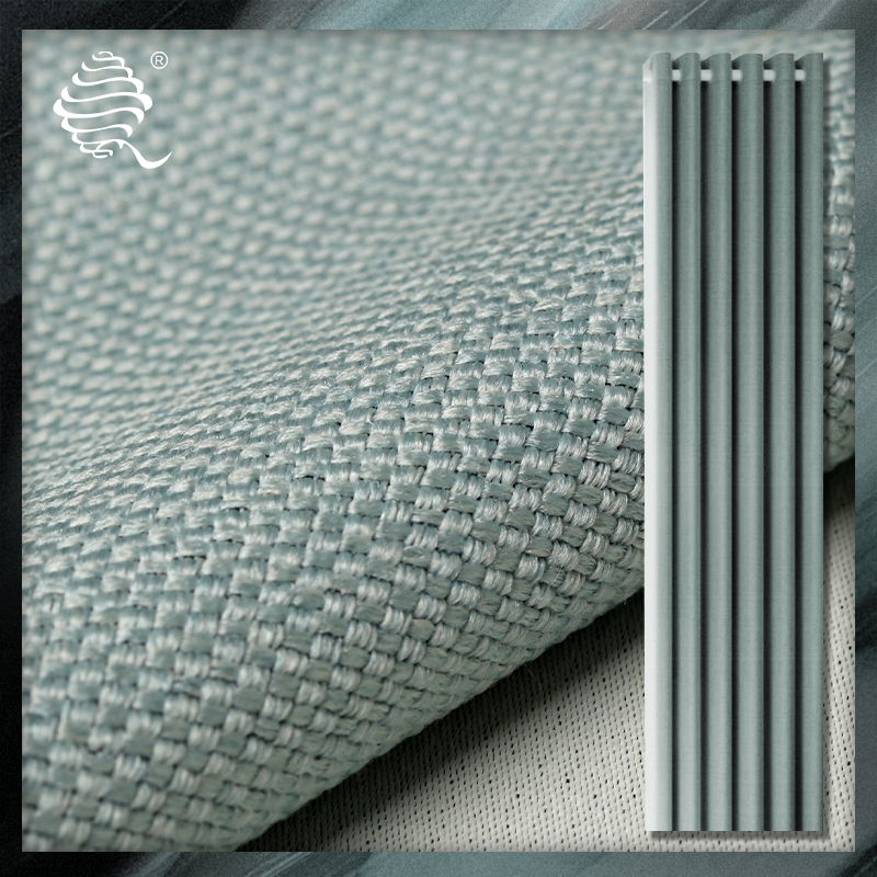 Meiren-Stripe Faux Linen Blackout Fabric | Elegant & Versatile