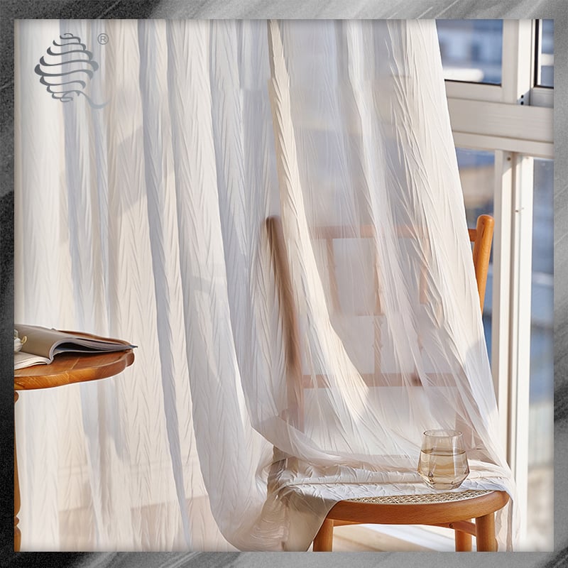 Wrinkled Swallowtail sheer curtain fabric
