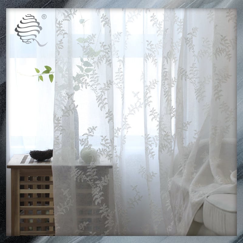 Country Embroidery Sheer curtain fabric