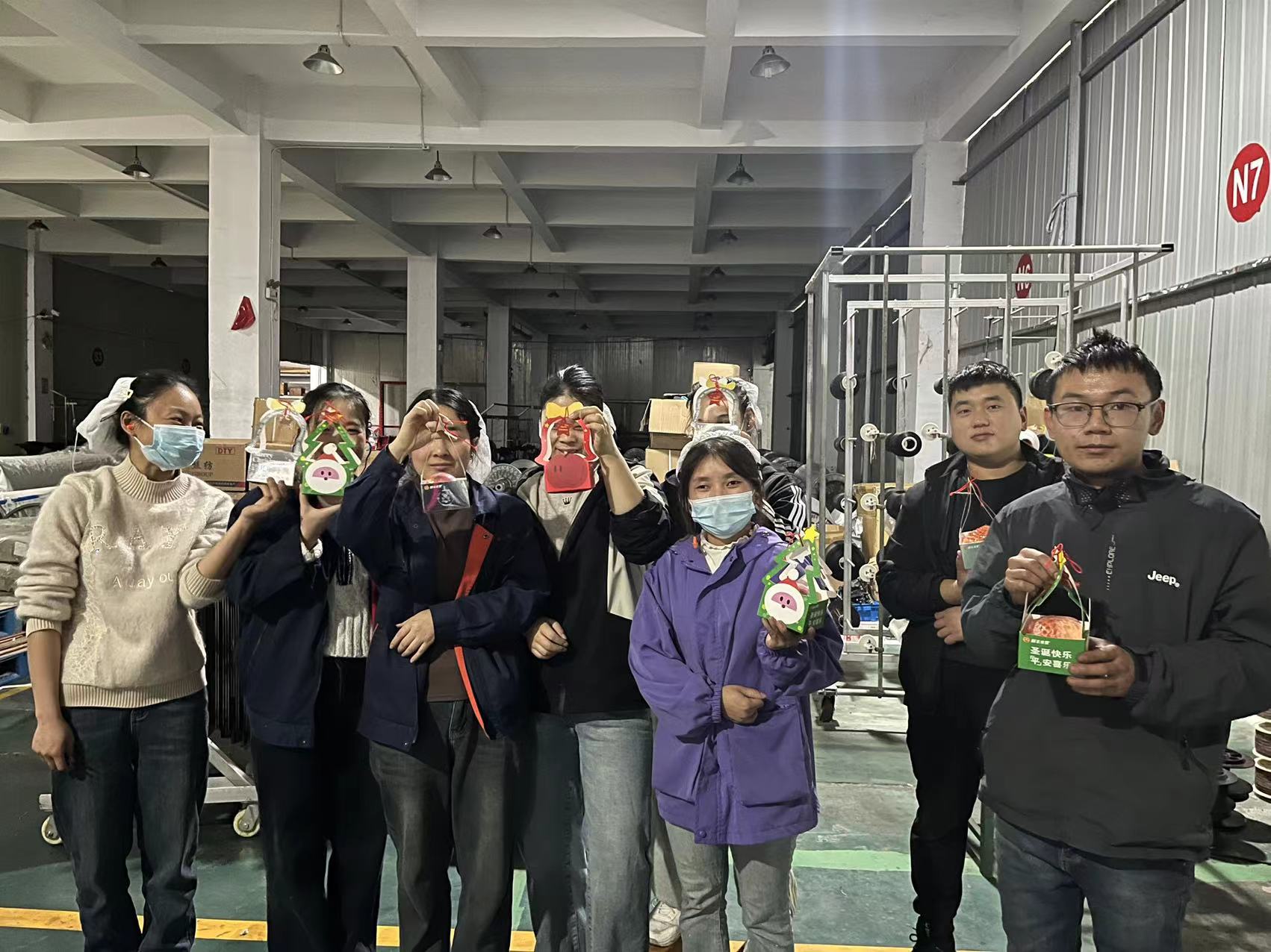 Gift-giving moments in the office & workshop—smiles, gratitude, and togetherness