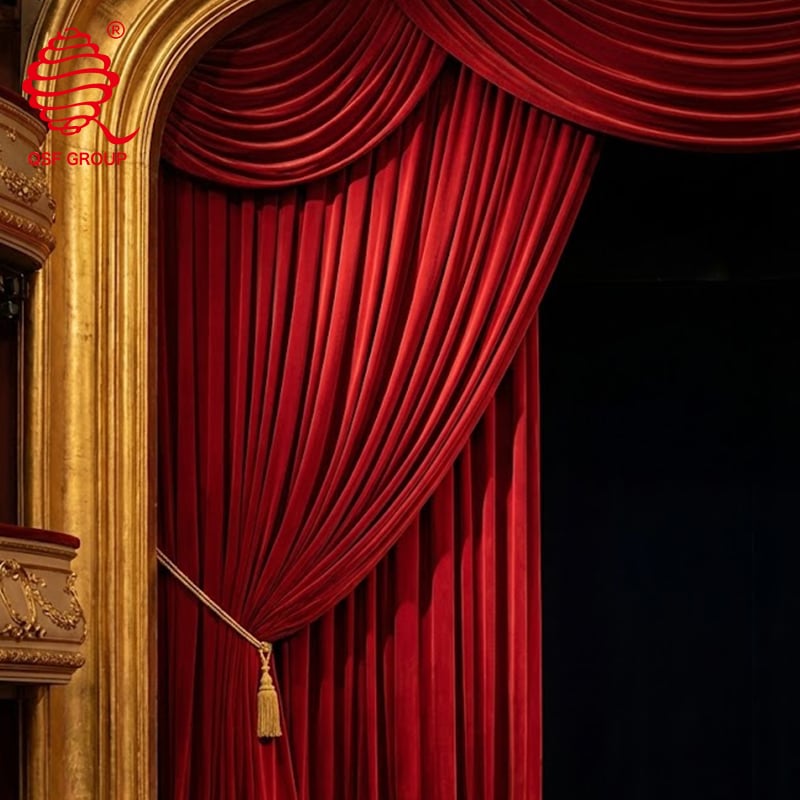 VEN0009  M1 Flame Retardant Cut Pile Velvet | Stage Curtain Fabric & Sofa Upholstery | Suzhou Factory Direct