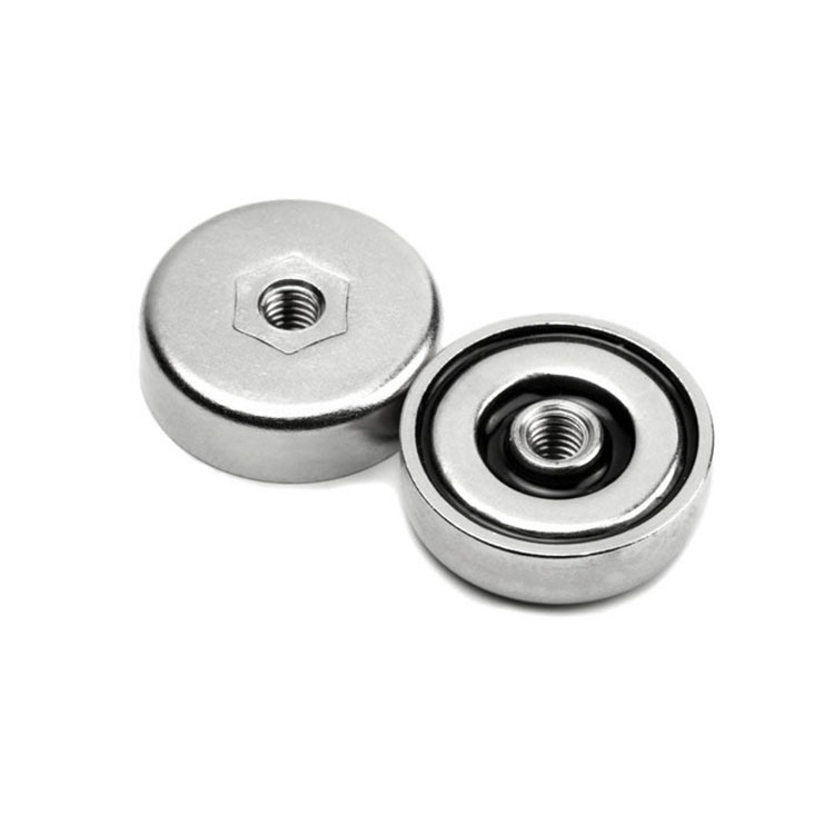 aimants à pot plat NdFeb avec trou traversant CNC