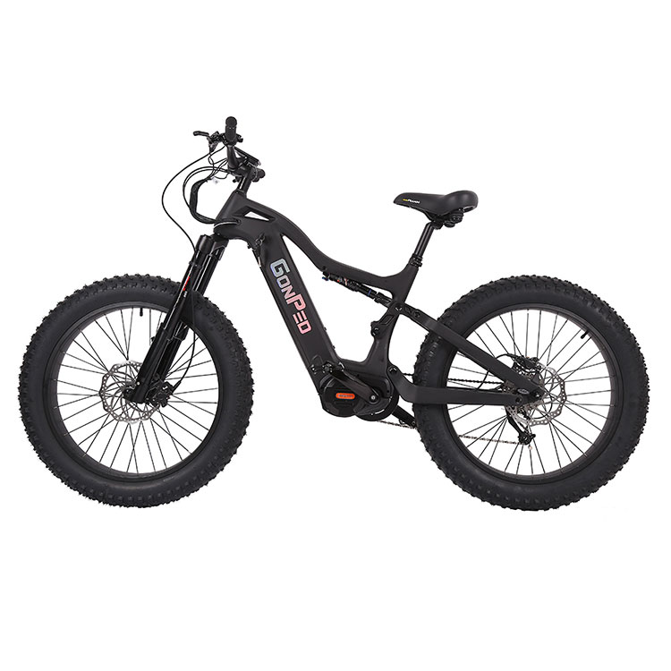 Emtb Fibra de carbono 26 pulgadas doble suspensión 48V 1000W Ebike Medio motor Bafang M620 Cuadro de la bicicleta eléctrica