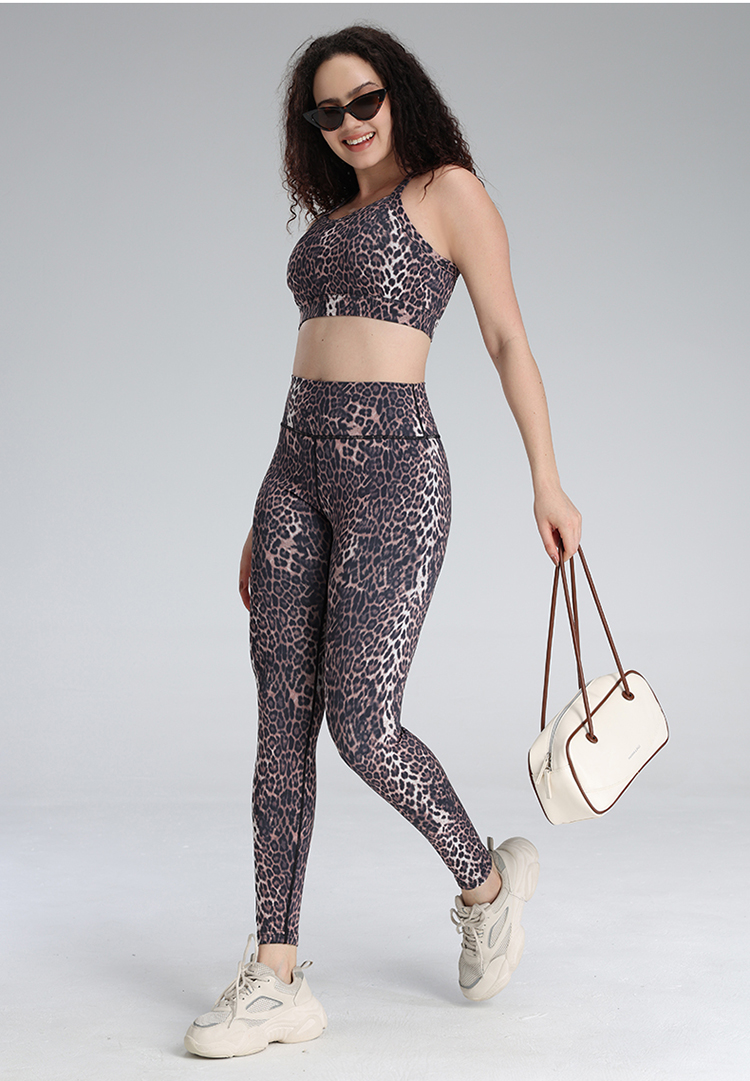 High Quality Leopard Print High-Waist Yoga Leggings factory