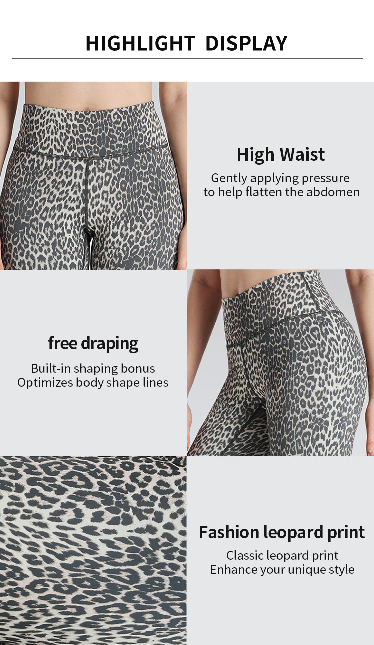 High Quality Leopard Print High-Waist Yoga Leggings details