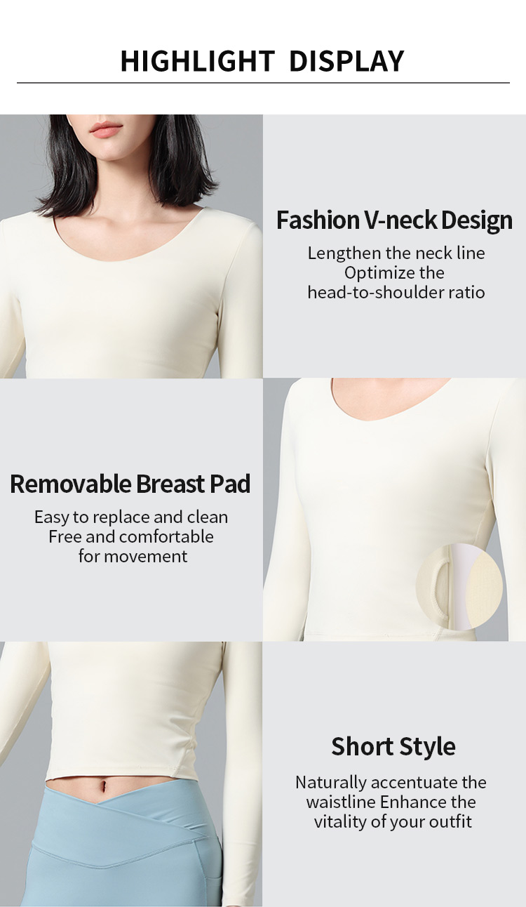 Removable Pads Breathable Lightweight Running Athletic Long Sleeve Shirt