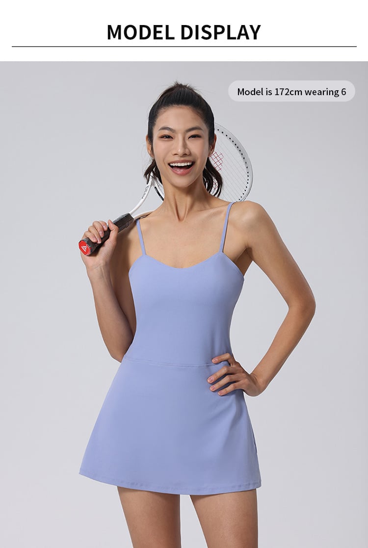 Adjustable Straps straps Tennis Short Dress Comes with Built-in Pocket supplier