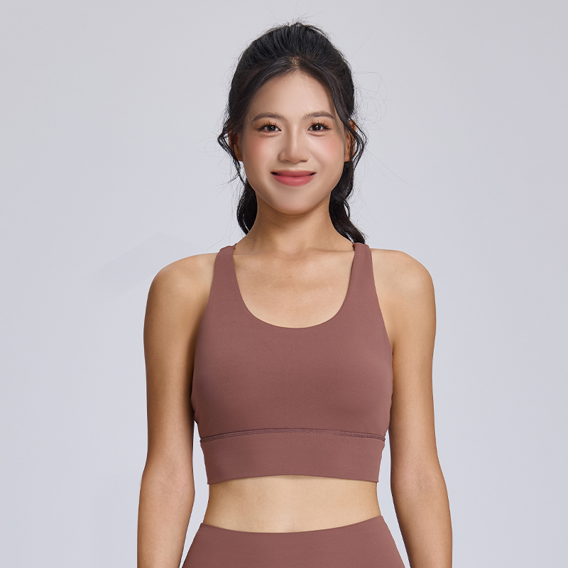 High-Support Sports Bra with Back Pocket, Removable Cups & Racerback