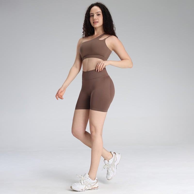 Mallas de yoga sin costuras para realzar las caderas y pantalones cortos de gimnasio con efecto acolchado en las nalgas