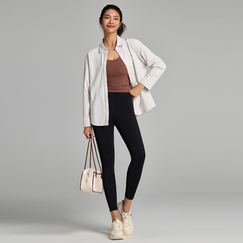 Women's Soft Stretch Button Down Athletic Shirt for Yoga & Daily Casual Wear