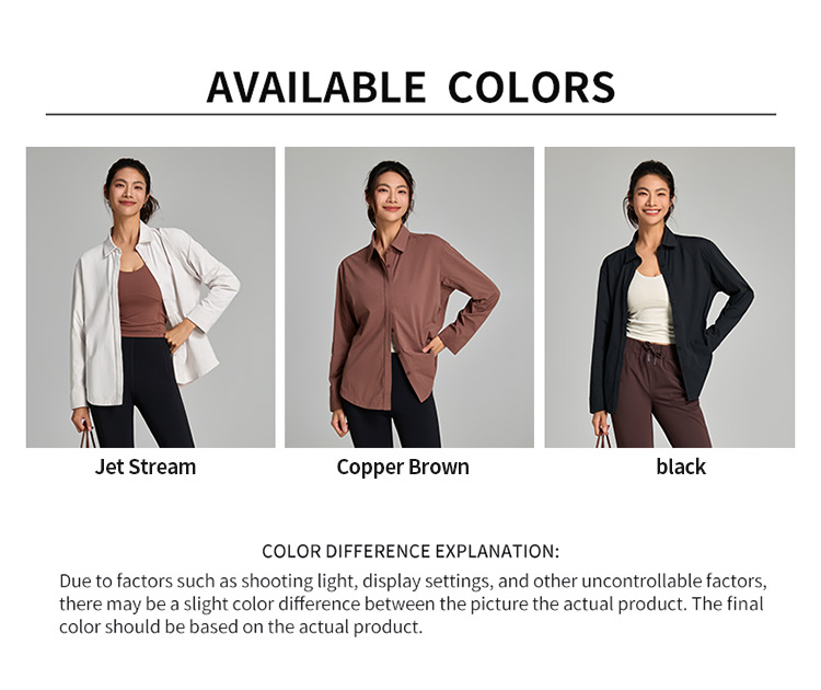 Women's Soft Stretch Button Down Athletic Shirt for Yoga & Daily Casual Wear
