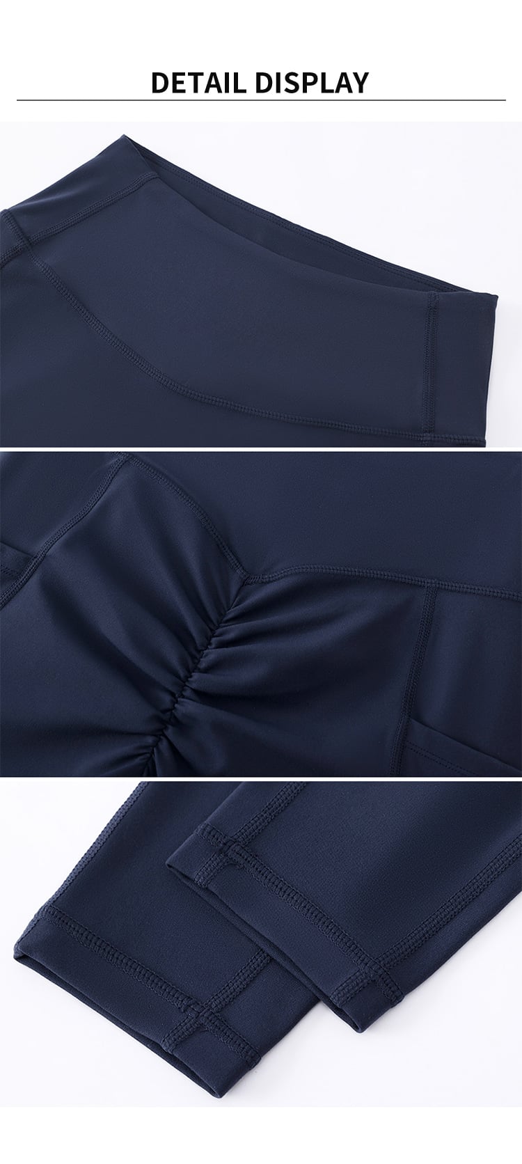 Tummy Control High-Waist Yoga Leggings – Ruched Butt, Side Deep Pockets, No T-Line manufacture