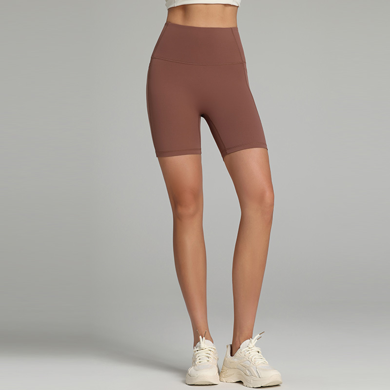 High Waisted Cycling Sport Short Shorts With Large Pocket