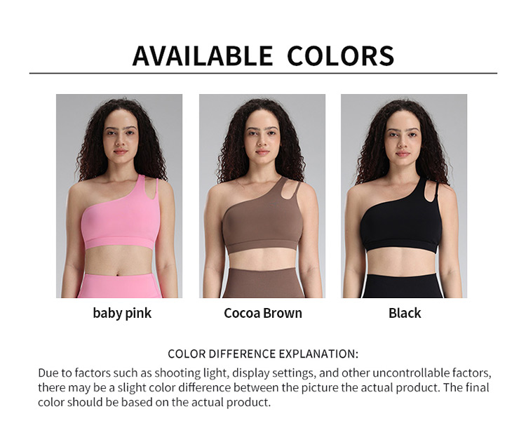 Single-Shoulder Sports Bra | Removable Pad | Yoga Gym Activewear manufacture
