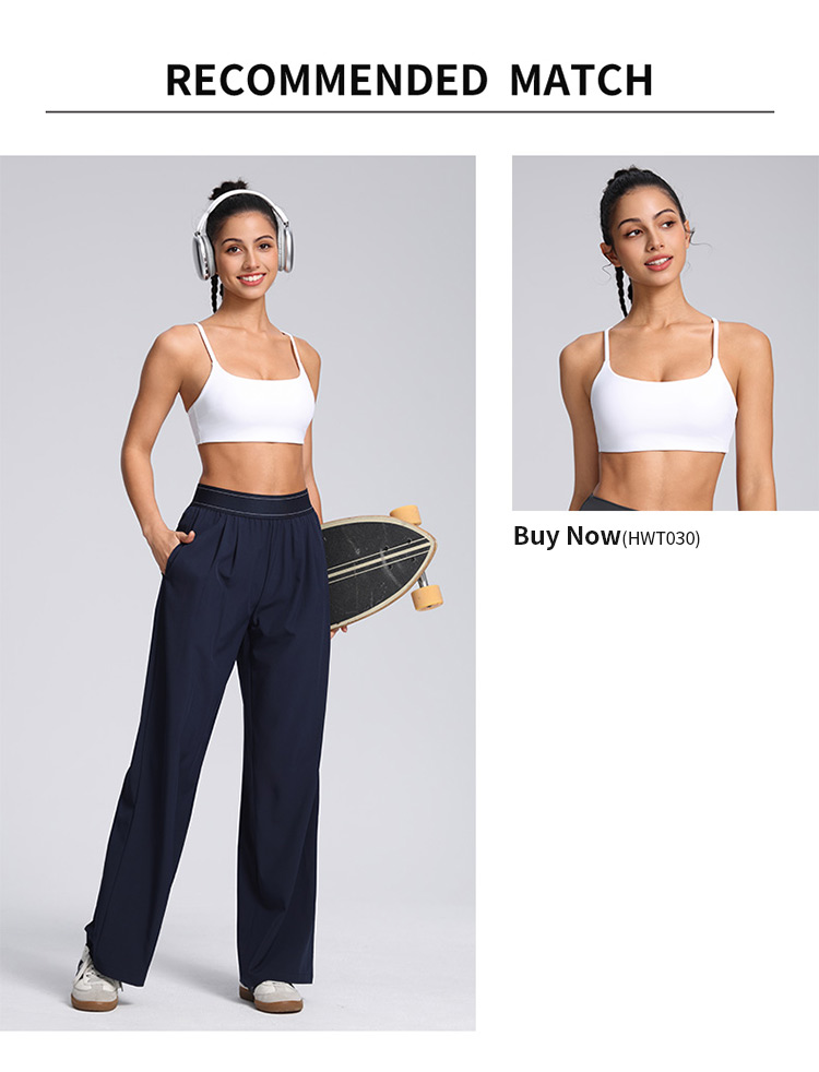 Women's Flattering Wide - Leg Athletic Pants | Elastic Waist, Deep Side Pockets, Full - Length factory
