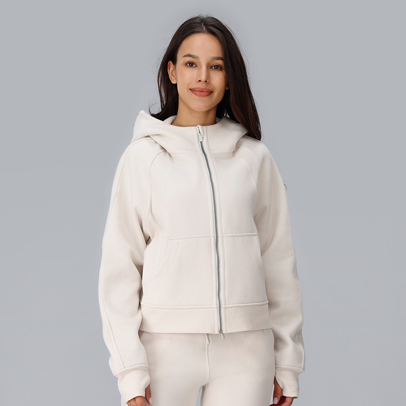 Women's Hooded Zip - Up Jacket Inside Fleece Kangaroo Pocket Hoodie (5).jpg