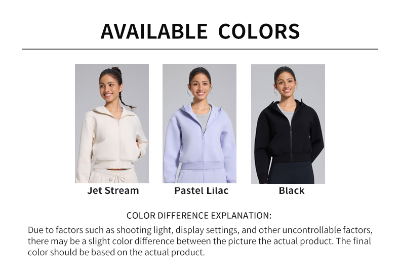 390gsm Fleece Inside Zip-Up Hoodie, Soft Warm Casual Activewear