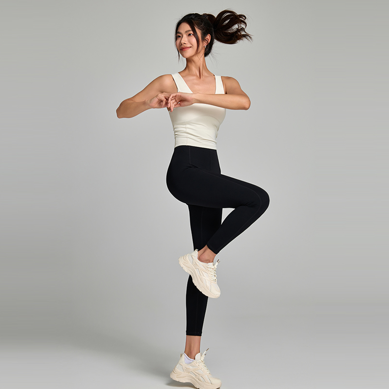 Soutien-gorge de sport décolleté en U, confortable au dos, sans manches, pour course et yoga