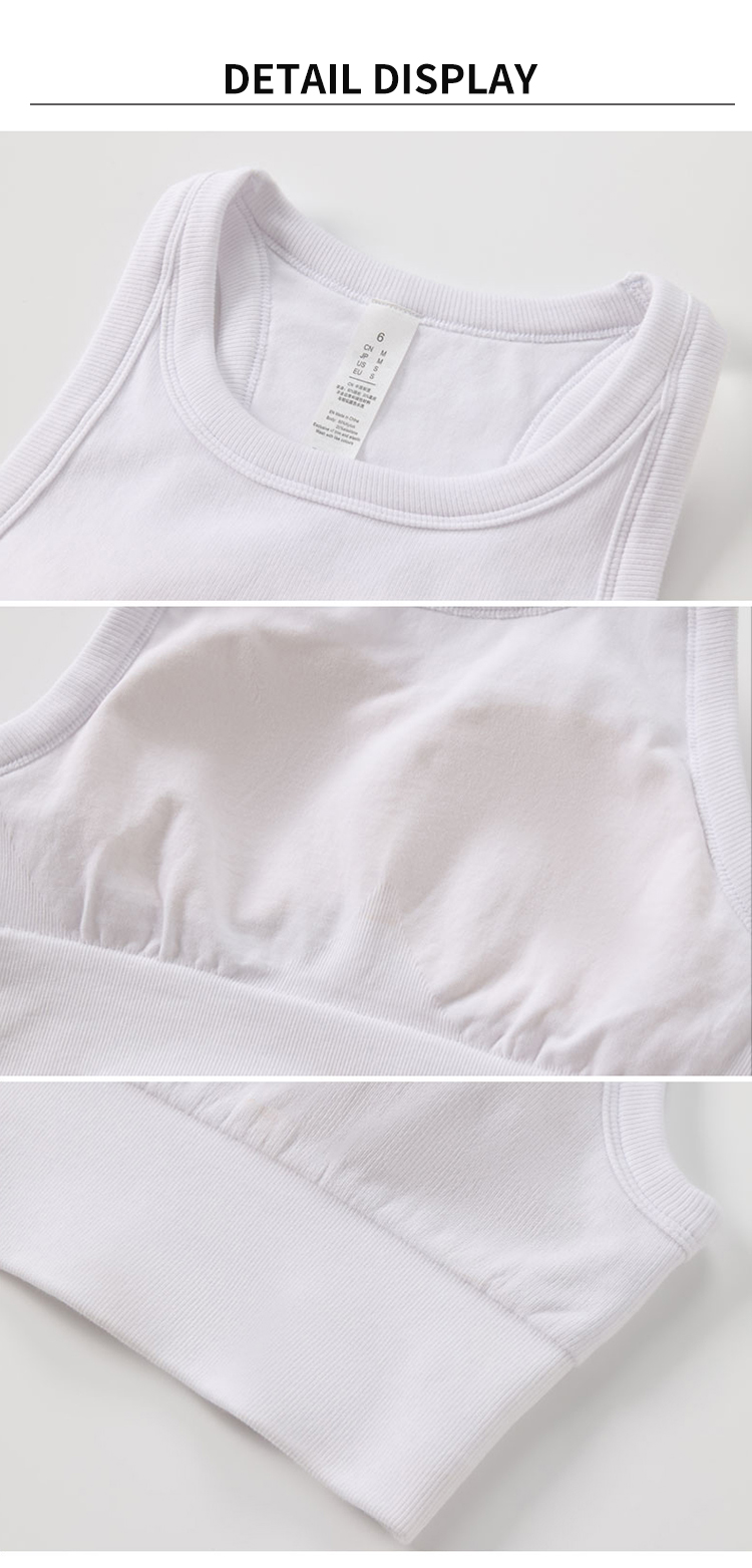 One-Piece Chest Pad Shockproof Breathable Seamless Sports Bras