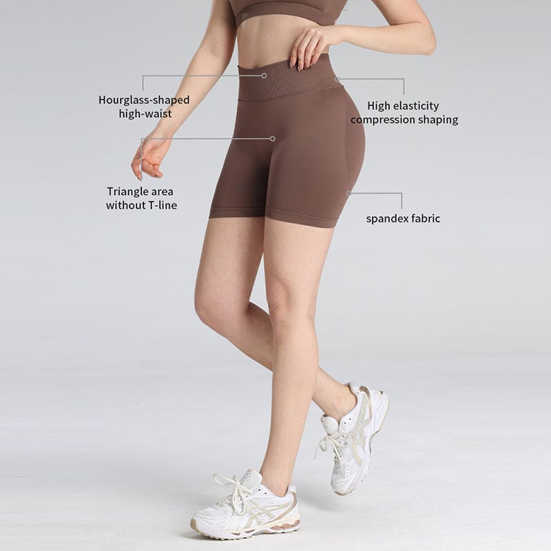 Seamless Hip-Lift Yoga Leggings Scrunch Butt Gym Shorts