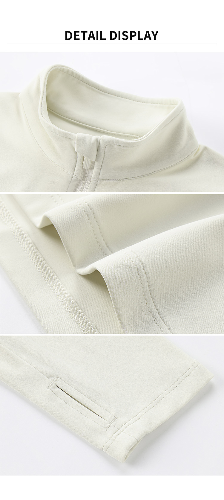Half-zip up Workout Fitness Running Sport T-Shirts With Thumb Hole