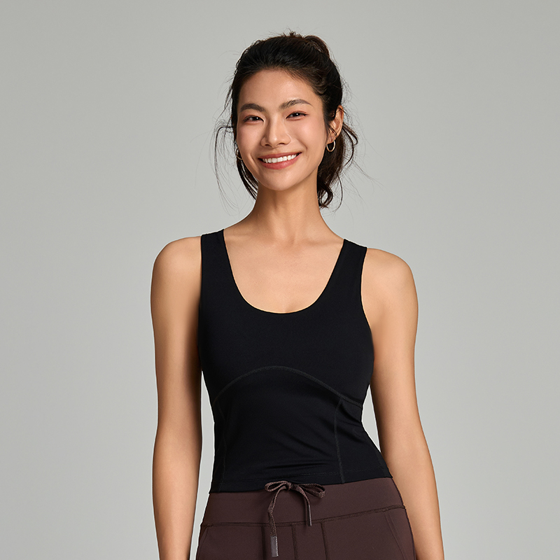 U Neck Fitness Sports Bra Back Comfortable Sleeveless Running Yoga Top