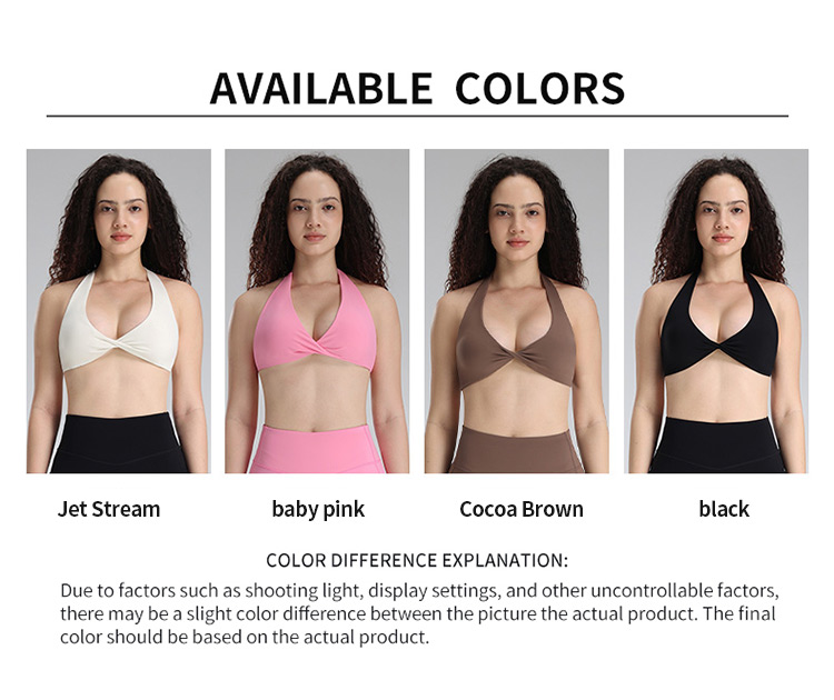 Crisscross Back Sports Bra - Twist Front, Breathable manufacture