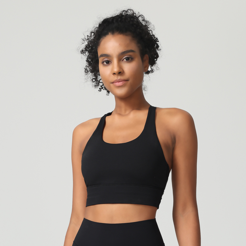 High-Support Sports Bra with Back Pocket, Removable Cups & Racerback