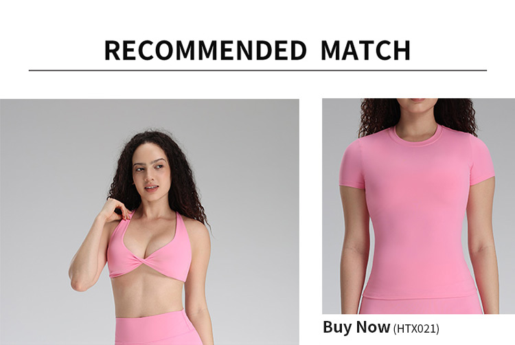 Crisscross Back Sports Bra - Twist Front, Breathable details
