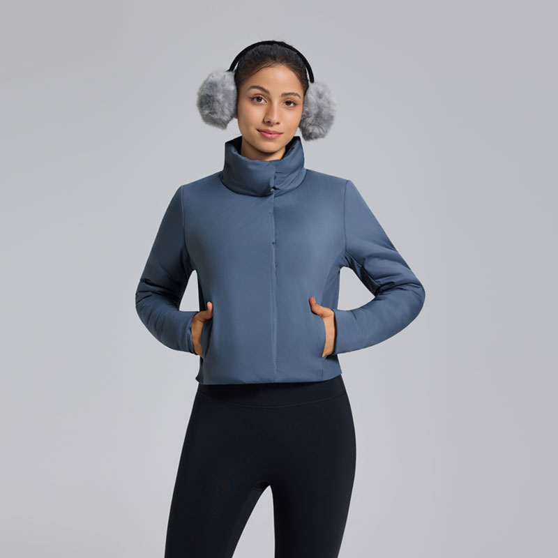Lightweight Stand - Up Collar Jacket | Short A - Line, Breathable, Invisible Pocket, Workout Casual Outerwear