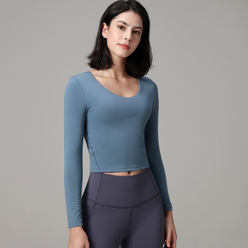 Removable Pads Breathable Lightweight Running Athletic Long Sleeve Shirt