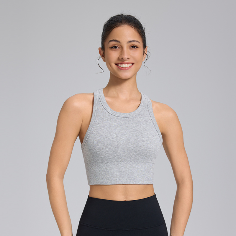 One-Piece Chest Pad Shockproof Breathable Seamless Sports Bras